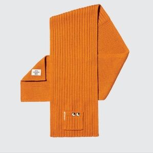 Uniqlo Anya Hindmarch Orange Ribbed Scarf